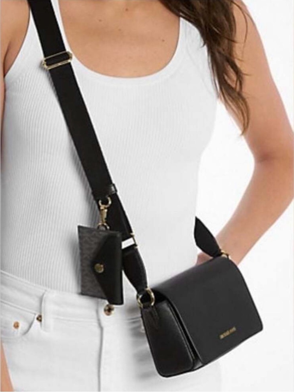 MICHEAL KHORS crossbody black bag gold hardware